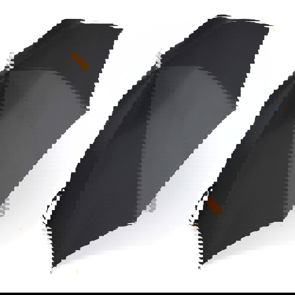 25” Regenschirm aus R-PET-Material mit Automatiköffnung - schwarz