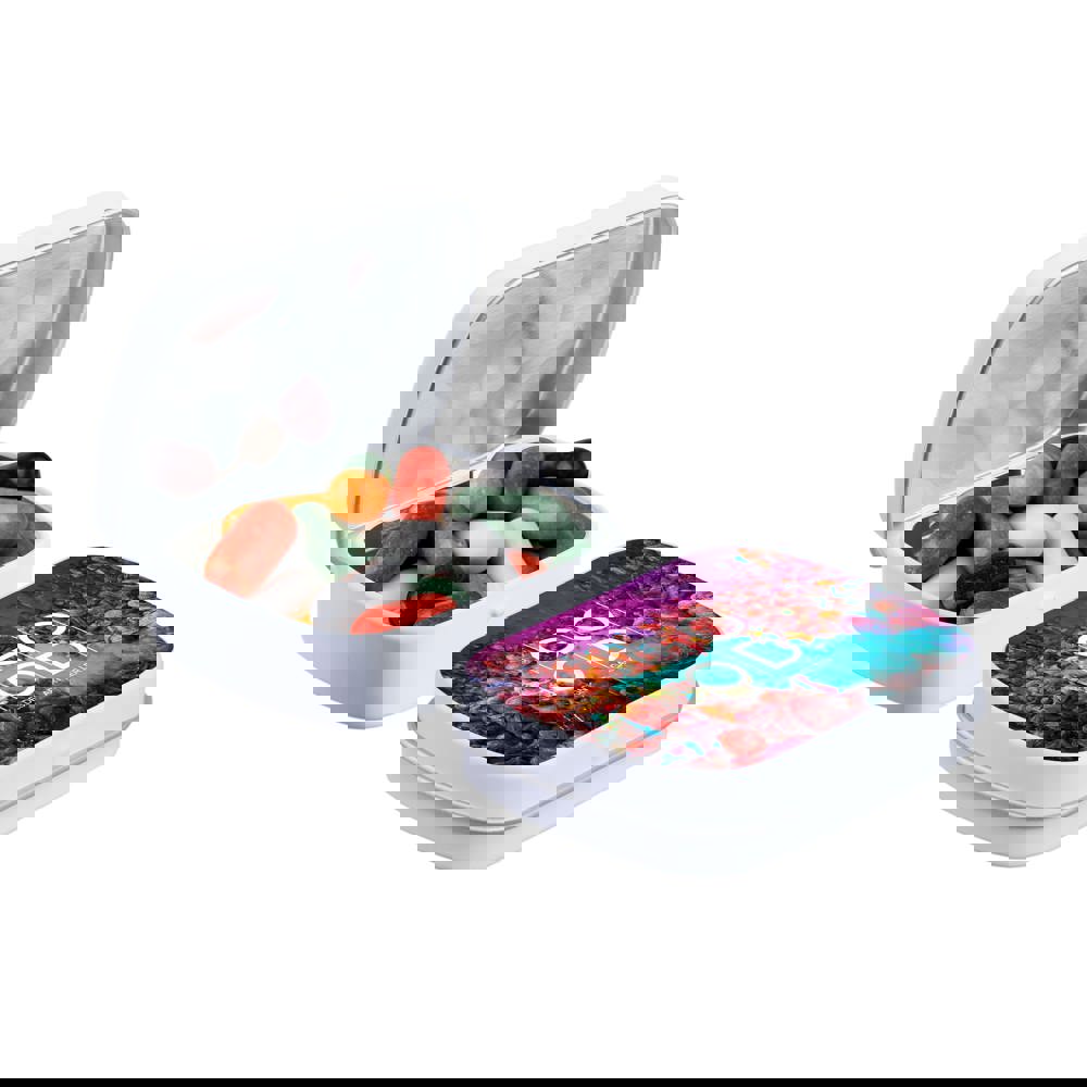 Mini Klappdeckeldose mit Süßigkeiten