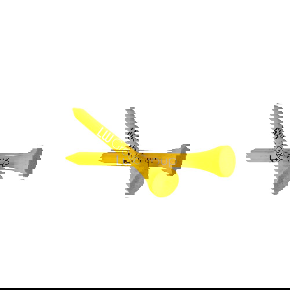 Tee aus Bambusholz 70 mm - gelb