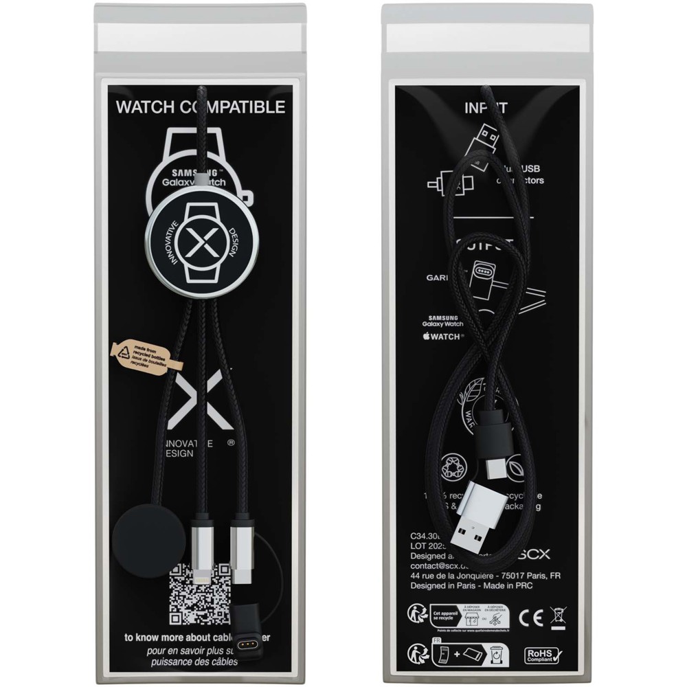 SCX.design C34 7 in 1 Ladekabel für Smartwatches 