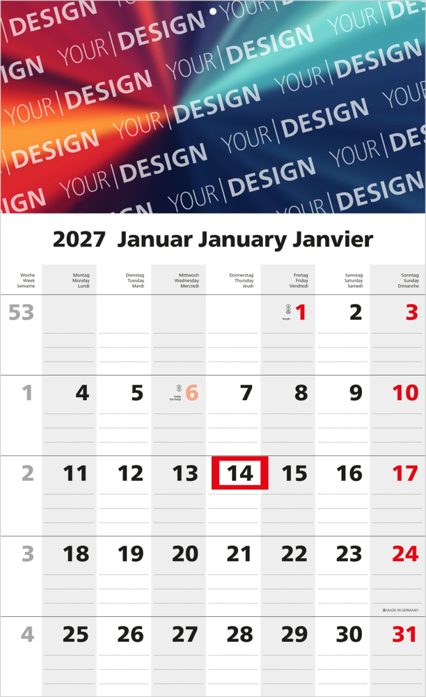 1-Monatskalender Einblatt Solo 1 EXPRESS