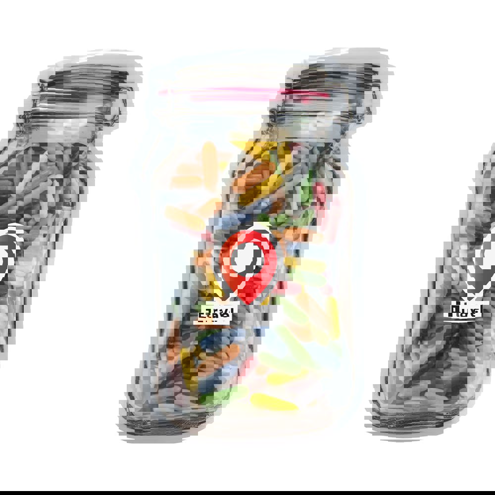 Briefkasten-"Weckglas" midi mit Süßigkeiten