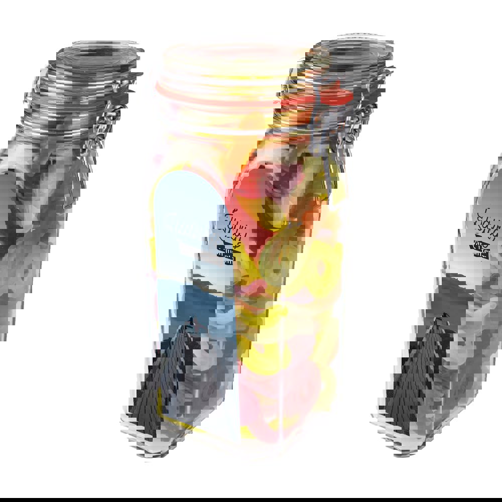 Großes Weckglas 1,5 L mit Süßigkeiten - Transparant