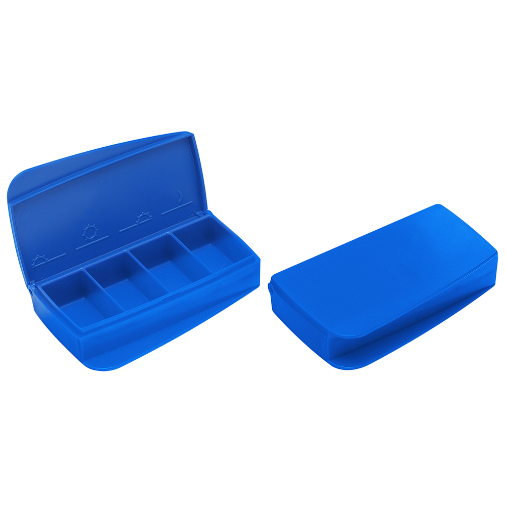 Pillendose "Alpha" - blau/blau