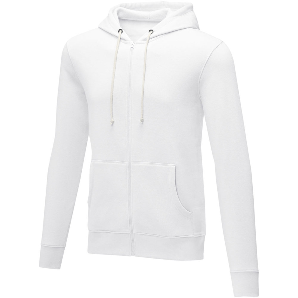 Charon 240 g/m² Herren Kapuzenpullover mit Reißverschluss - weiss