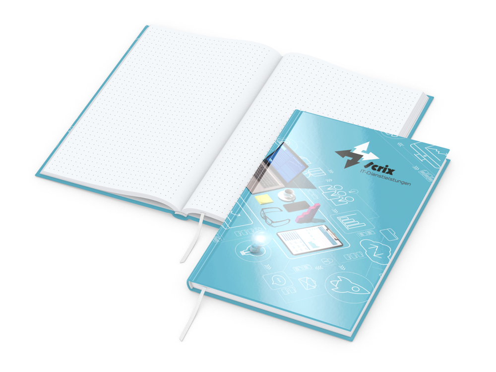 Notizbuch Note-Book, A5, Punktraster, glänzend