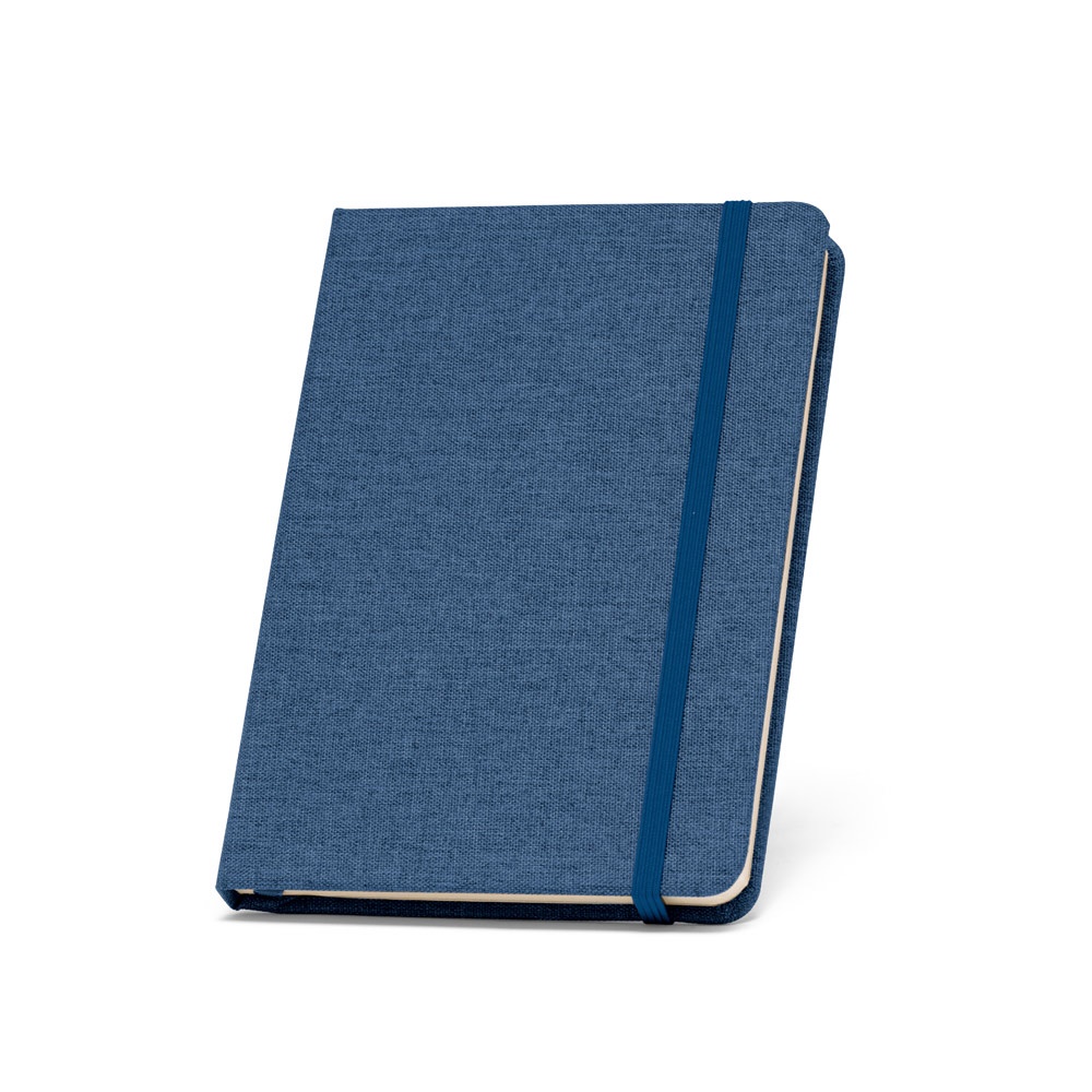 BOYD. A5 Notizbuch aus recyceltem Polyester (100% rPET) mit linierten Blättern - Blau