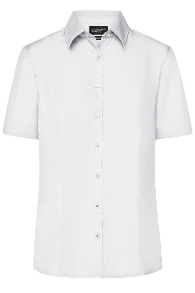 Ladies' Business Shirt Short-Sleeved - White (ca. Pantone white)