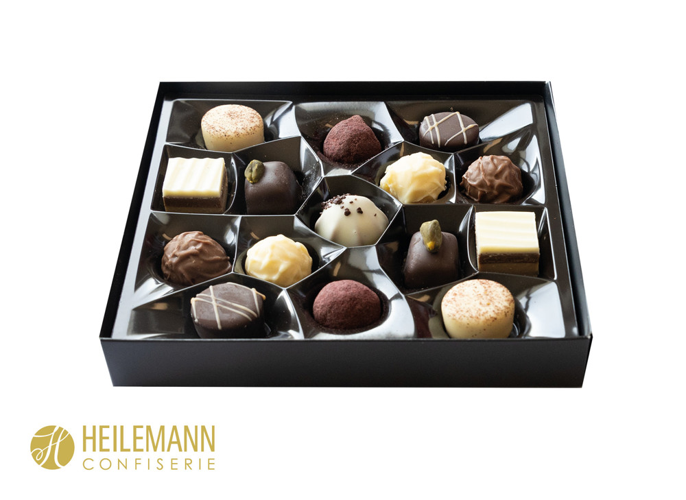 Heilemann Mini Pralinés im Schuber 91 g , Inhalt: Heilemann Mini Pralinés