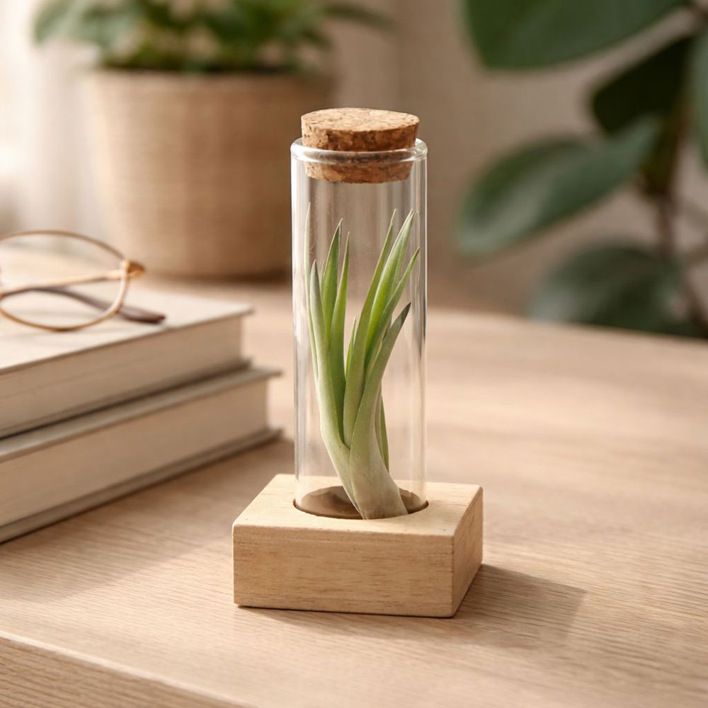 Airplant - Single tube & wood