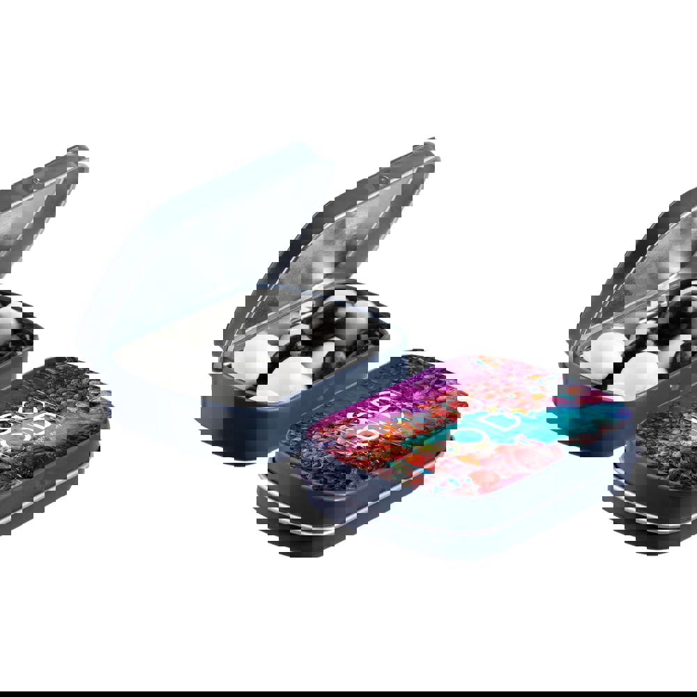 Mini Klappdeckeldose mit Süßigkeiten - dunkel grau