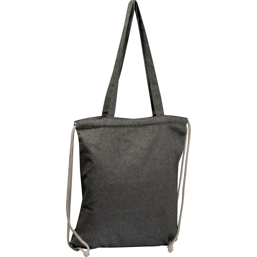 Gymbag aus recycelter Baumwolle VOLKER - schwarz