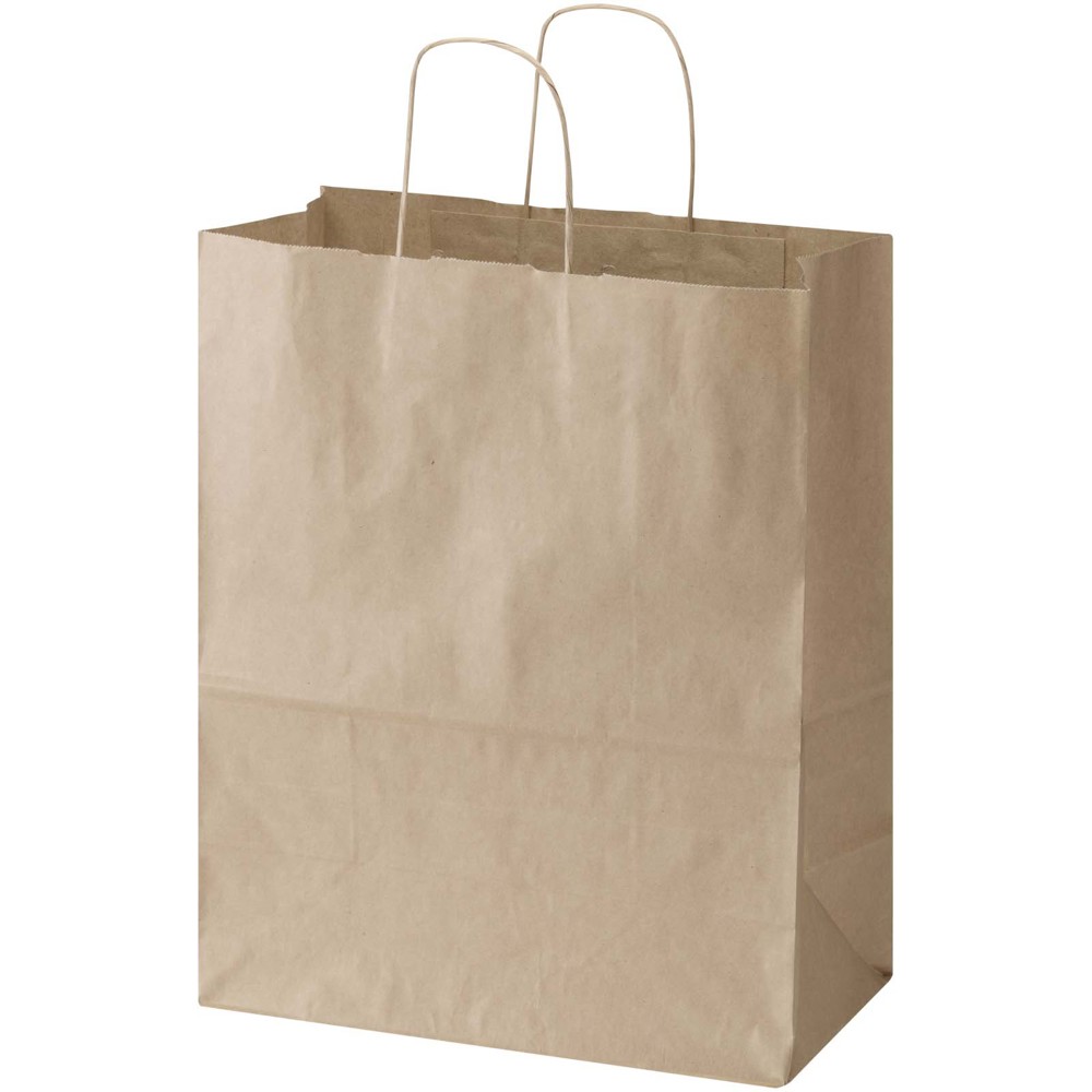 Kraft 80–90 g/m² Papiertasche mit Kordelgriffen – 25 × 15 × 32 cm