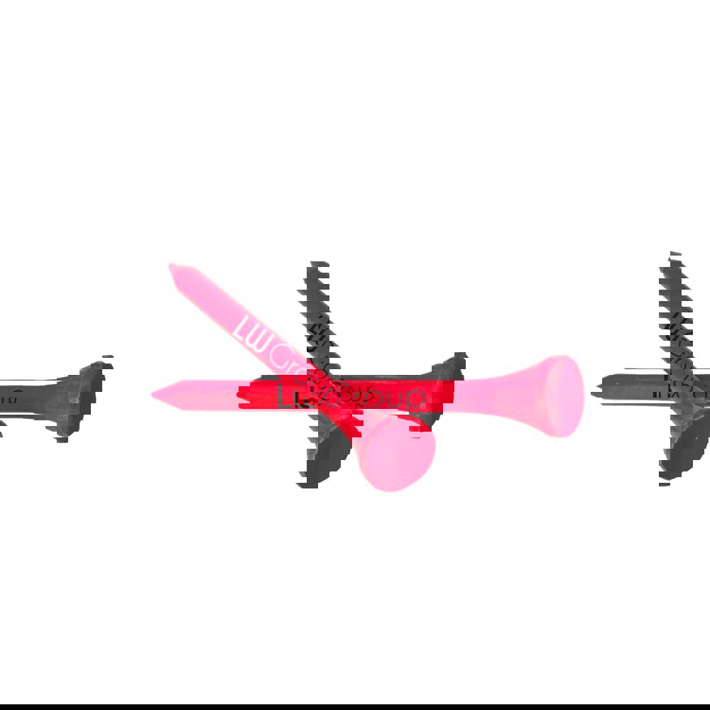 Tee aus Bambusholz 70 mm - Neon Rosa