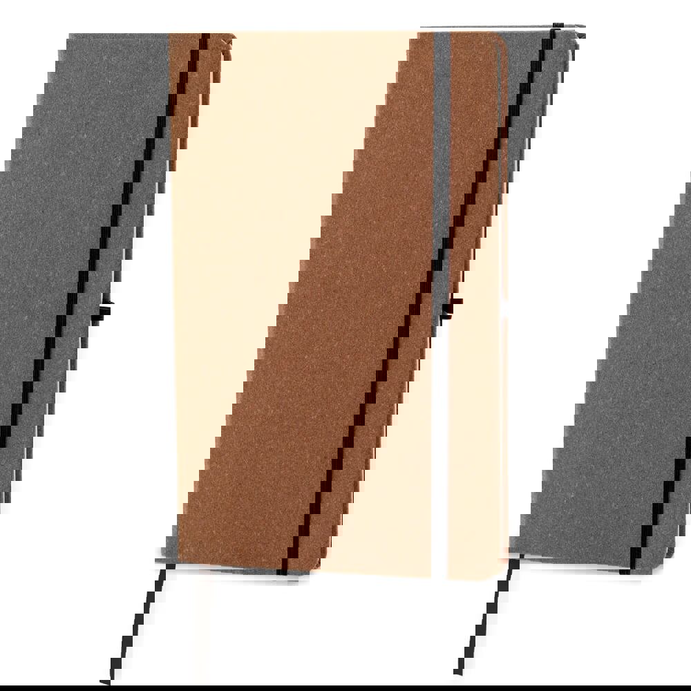 Hardcover-Notizbuch mit Einband aus recycelten Leder DIN A5 - hellbraun